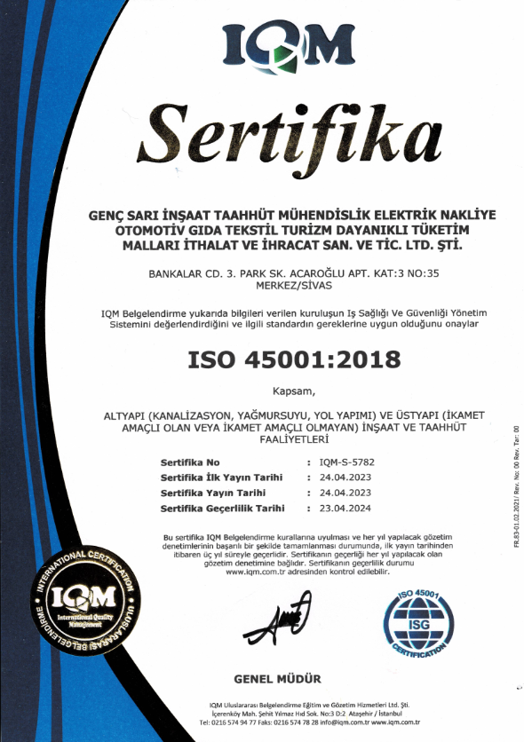 GENÇ SARI ISO 45001